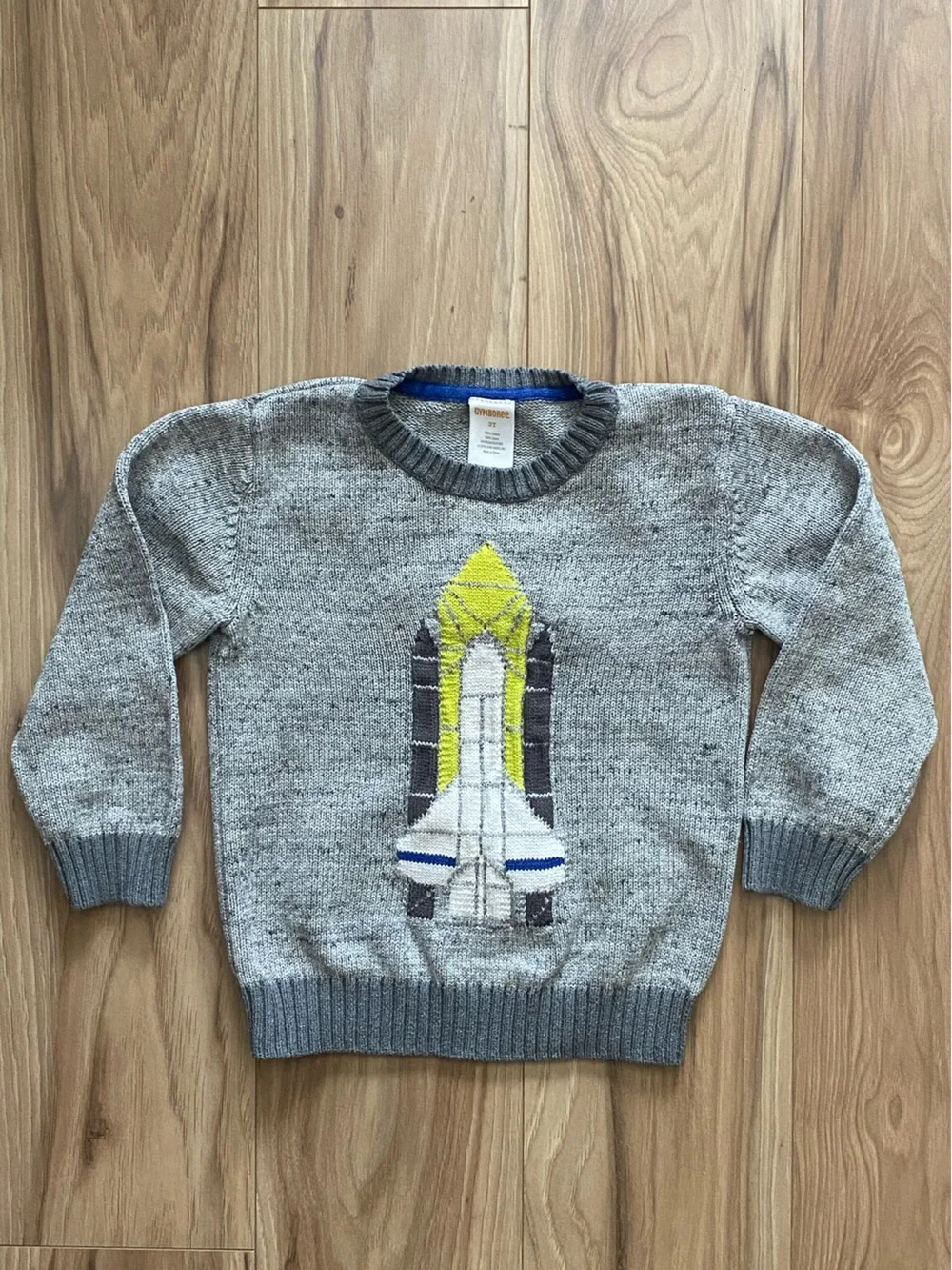 Gymboree Rocket Space Shuttle Cotton Knit Crewneck Sweater Size 3T
